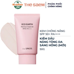 Kem Chống Nắng The Saem Kiềm Dầu, Nâng Tông Sáng Hồng 50g (Mới)