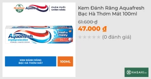 Kem Đánh Răng Aquafresh Bạc Hà Thơm Mát 100ml