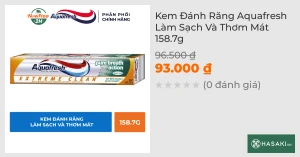 Kem Đánh Răng Aquafresh Làm Sạch Và Thơm Mát 158.7g