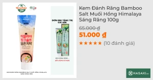 Kem Đánh Răng Bamboo Salt Muối Hồng Himalaya Sáng Răng 100g