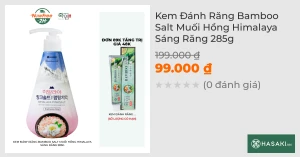 Kem Đánh Răng Bamboo Salt Muối Hồng Himalaya Sáng Răng 285g