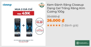 Kem Đánh Răng Closeup Diamond Attraction Trắng Răng 100g