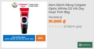 Kem Đánh Răng Colgate Optic White O2 Với Oxy Hoạt Tính 85g