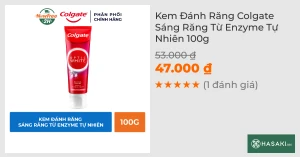 Kem Đánh Răng Colgate Sáng Răng Từ Enzyme Tự Nhiên 100g