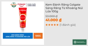 Kem Đánh Răng Colgate Sáng Răng Từ Khoáng Núi Lửa 100g