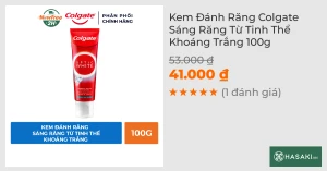Kem Đánh Răng Colgate Sáng Răng Từ Tinh Thể Khoáng Trắng 100g