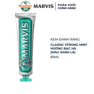 Kem Đánh Răng Marvis Màu Xanh Lá Hương Bạc Hà 85ml