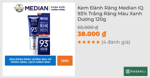 Kem Đánh Răng Median IQ 93% Trắng Răng Màu Xanh Dương 120g