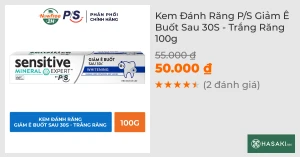 Kem Đánh Răng P/S Giảm Ê Buốt Sau 30S - Trắng Răng 100g