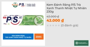 Kem Đánh Răng P/S Trắng Răng Trà Xanh 230g