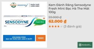 Kem Đánh Răng Sensodyne Fresh Mint Bạc Hà The Mát 100g