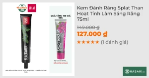 Kem Đánh Răng Splat Than Hoạt Tính Làm Sáng Răng 75ml