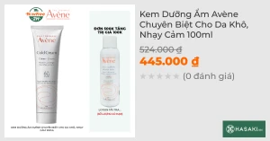 Kem Dưỡng Ẩm Avène Chuyên Biệt Cho Da Khô, Nhạy Cảm 100ml