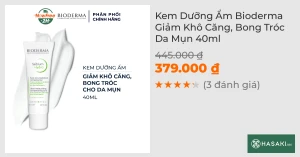 Kem Dưỡng Ẩm Bioderma Giảm Khô Căng, Bong Tróc Da Mụn 40ml