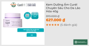 Kem Dưỡng Ẩm Curél Chuyên Sâu Cho Da Lão Hóa 40g