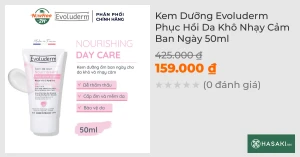 Kem Dưỡng Ẩm Evoluderm Ban Ngày Cho Da Khô Nhạy Cảm 50ml
