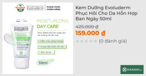 Kem Dưỡng Ẩm Evoluderm Ban Ngày Cho Da Thường, Hỗn Hợp 50ml