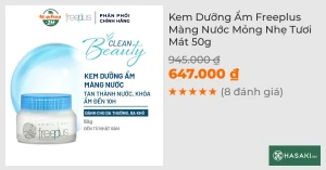 Kem Dưỡng Ẩm Freeplus Màng Nước Mỏng Nhẹ Tươi Mát 50g