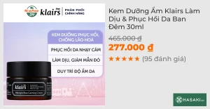 Kem Dưỡng Ẩm Klairs Làm Dịu & Phục Hồi Da Ban Đêm 30ml