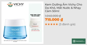Kem Dưỡng Ẩm Vichy Cho Da Khô, Mất Nước & Nhạy Cảm 50ml