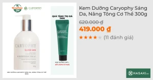Kem Dưỡng Caryophy Hỗ Trợ Sáng Da, Nâng Tông Cơ Thể 300g