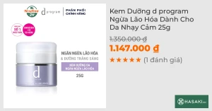 Kem Dưỡng d program Ngừa Lão Hóa Dành Cho Da Nhạy Cảm 25g