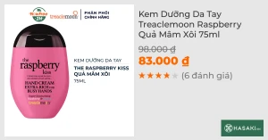 Kem Dưỡng Da Tay Treaclemoon Raspberry Quả Mâm Xôi 75ml