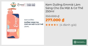 Kem Dưỡng Emmié Làm Sáng Cho Da Mặt & Cơ Thể 250ml