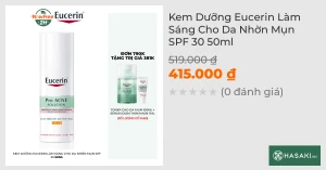 Kem Dưỡng Eucerin Làm Sáng Cho Da Nhờn Mụn SPF 30 50ml