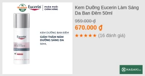 Kem Dưỡng Eucerin Làm Sáng Da Ban Đêm 50ml