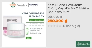 Kem Dưỡng Evoluderm Chống Oxy Hóa Và Ô Nhiễm Ban Ngày 50ml