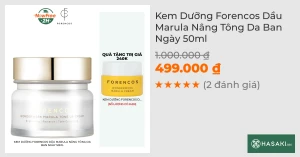 Kem Dưỡng Forencos Dầu Marula Nâng Tông Da Ban Ngày 50ml