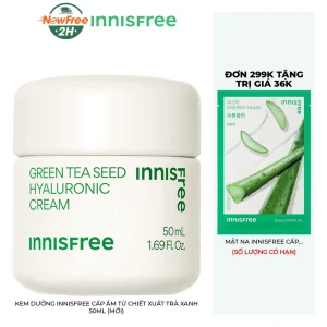 Kem Dưỡng innisfree Cấp Ẩm Từ Chiết Xuất Trà Xanh 50ml (Mới) 