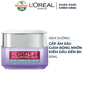 Kem Dưỡng L'Oreal Cấp Ẩm, Kiềm Dầu & Giảm Bóng Nhờn 8H 50ml