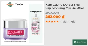 Kem Dưỡng L'Oreal Siêu Cấp Ẩm Căng Mịn Da 50ml