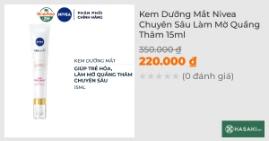 Kem Dưỡng Mắt Nivea Chuyên Sâu Làm Mờ Quầng Thâm 15ml