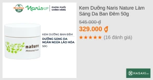 Kem Dưỡng Naris Nature Làm Sáng Da Ban Đêm 50g