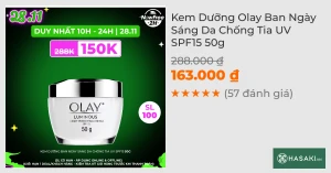 Kem Dưỡng Olay Ban Ngày Sáng Da Chống Tia UV SPF15 50g