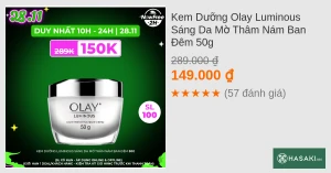 Kem Dưỡng Olay Luminous Sáng Da Mờ Thâm Nám Ban Đêm 50g