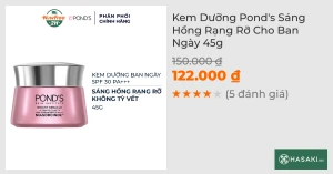 Kem Dưỡng Pond's Sáng Hồng Rạng Rỡ Cho Ban Ngày 45g