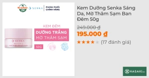 Kem Dưỡng Senka Sáng Da, Mờ Thâm Sạm Ban Đêm 50g