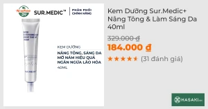 Kem Dưỡng Sur.Medic Nâng Tông & Làm Sáng Da 40ml