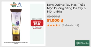 Kem Dưỡng Tay Hasi Thảo Mộc Dưỡng Sáng Da Tay & Móng 80g