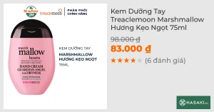 Kem Dưỡng Tay Treaclemoon Marshmallow Hương Kẹo Ngọt 75ml