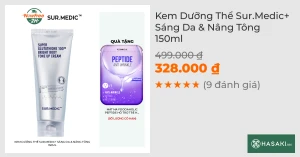 Kem Dưỡng Thể Sur.Medic Sáng Da & Nâng Tông 150ml