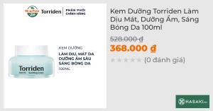 Kem Dưỡng Torriden Làm Dịu Mát, Dưỡng Ẩm, Sáng Bóng Da 100ml
