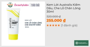 Kem Lót Australis Kiềm Dầu, Che Lỗ Chân Lông 30ml
