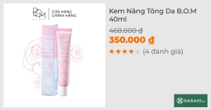 Kem Lót B.O.M Nâng Tông Da 40ml
