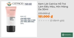 Kem Lót Catrice Hỗ Trợ Làm Đều Màu, Mịn Màng Da 30ml
