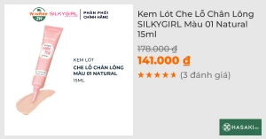 Kem Lót Che Lỗ Chân Lông SILKYGIRL Màu 01 Natural 15ml